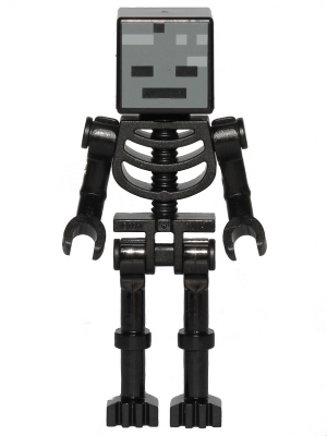 Lego, Minifigure, Minecraft, Wither Skeleton- Bent Arms, MIN090