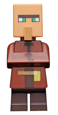 Lego, Minifigure, Minecraft, Villager, Dark Tan Pouch, MIN092