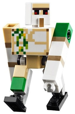 Lego, Minifigure, Minecraft, Iron Golem - Brick and Pin Arm Attachments, Black Feet, MIN105