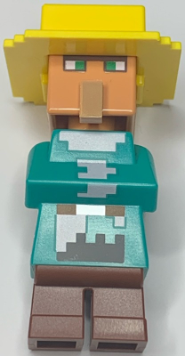 Lego, Minifigure, Minecraft, Villager (Farmer) - Snow Biome Outfit, Yellow Hat, MIN115