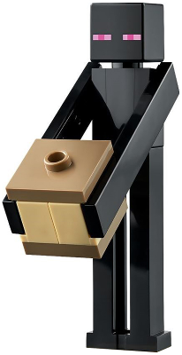 Lego, Minifigure, Minecraft, Enderman - Tan Block with Dark Tan Top and Bottom, MIN139