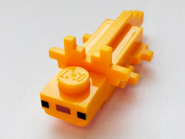 Lego, Minifigure, Minecraft, Minecraft Axolotl with Dark Orange Nose, Brick Built, MINEAXOLOTL01
