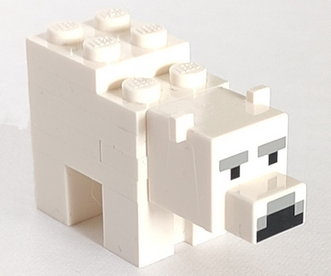 Lego, Minifigure, Minecraft, Minecraft Polar Bear Baby Cub, Brick Built, MINEBEAR01