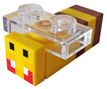 Lego, Minifigure, Minecraft, Minecraft Bee, Angry, Brick Built, MINEBEE01