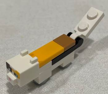 Lego, Minifigure, Minecraft, Minecraft Cat, Calico, Brick Built, MINECAT02