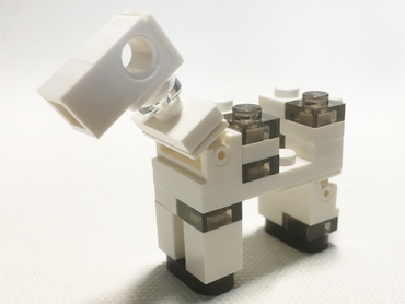 Lego, Minifigure, Minecraft, Minecraft Horse, Minecraft Horse Skeletal, Thin Neck Bracket, minehorse03