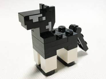 Lego, Minifigure, Minecraft, Minecraft Horse, Baby, Foal, Black, Brick Built, minehorse05