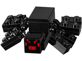 Lego, Minifigure, Minecraft, Minecraft Spider, Brick Built, MINESPIDER03