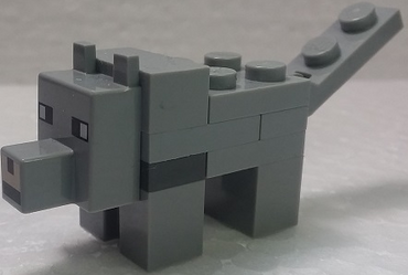 Lego, Minifigure, Minecraft, Minecraft Wolf, Brick Built, MINEWOLF05