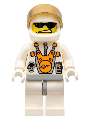 Lego, Minifigure, Mars Mission, Astronaut with Helmet and Sunglasses, Smirk, and Headset, MM004