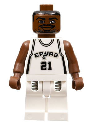 Lego, Minifigure, Basketball, NBA Player, NBA Tim Duncan, San Antonio Spurs #21, nba004