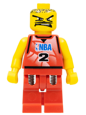 Lego, Minifigure, Basketball, NBA Player, Number 2, nba028
