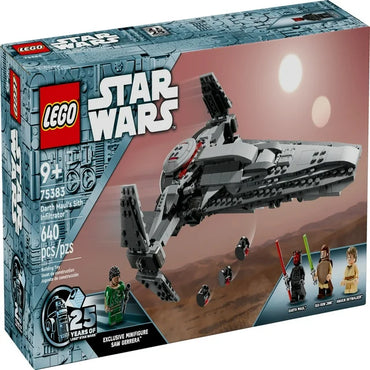 LEGO Star Wars: The Phantom Menace Darth Maul’s Sith Infiltrator, Starship Toy, Includes Qui-Gon Jinn, Darth Maul, Anakin Skywalker, and Exclusive 25th Anniversary Saw Gerrera Minifigure, 75383