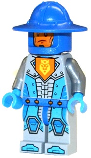 Lego, Minifigure, NEXO KNIGHTS, Royal Soldier / King's Guard - Blue Helmet with Broad Brim, NEX024