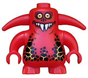 Lego, Minifigure, NEXO KNIGHTS, Scurrier, 6 Teeth, Red, NEX033