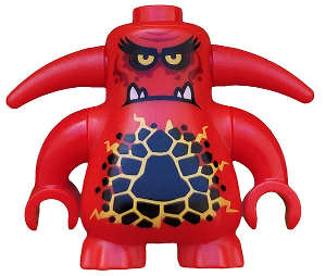 Lego, Minifigure, NEXO KNIGHTS, Scurrier, 4 Teeth, Red, NEX034