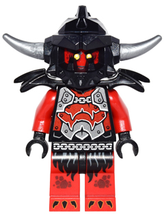 Lego, Minifigure, NEXO KNIGHTS, Ash Attacker - Flat Silver Horns, NEX045