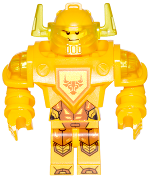 Lego, Minifigure, NEXO KNIGHTS, Axl - Trans-Yellow Visor, Bright Light Orange Torso (Ultimate Axl), NEX053