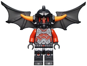 Lego, Minifigure, NEXO KNIGHTS, Ash Attacker - Orange Horns, Wings, NEX065