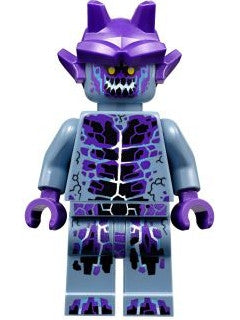 Lego, Minifigure, NEXO KNIGHTS, Stone Stomper, Fully Cracked Open Chest and Legs, Open Mouth, Dark Purple Gargoyle Horns, NEX072