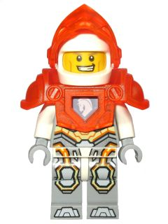 Lego, Minifigure, NEXO KNIGHTS, Lance Richmond - Trans-Neon Orange Visor and Armor, NEX080