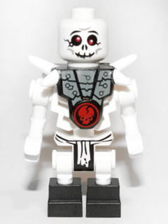 Lego, Minifigure, Ninjago, The Golden Weapons, Bonezai (Skulkin) - Horizontal Grip Hands, Armor, NJO0022