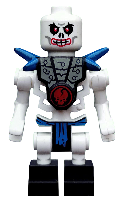 Lego, Minifigure, Ninjago, The Golden Weapons, Krazi, Skulkin, Horizontal Grip Hands, Armor, NJO010