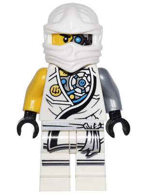 Lego, Minifigure, Ninjago, Zane (Tournament Robe) - Tournament of Elements, Battle Damage, NJO0228