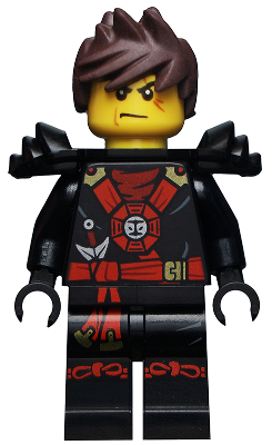 Lego, Minifigure, Ninjago, Kai (Deepstone Armor) - Possession, Shoulder Armor, Hair, NJO0261