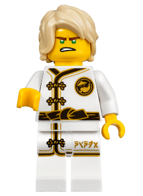 Lego, Minifigure, Opened, Ninjago, Lloyd- White Wu-Cru Training Gi, NJO0347