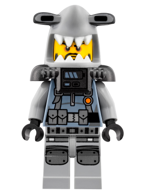 Lego, Minifigure, Ninjago, The LEGO NINJAGO Movie, Hammer Head - Black Beard, Large Knee Plates, NJO0353