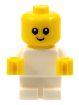 LEGO, Minifigure, Ninjago, Baby - White Body with Yellow Hands, Head with Neck, NJO0446