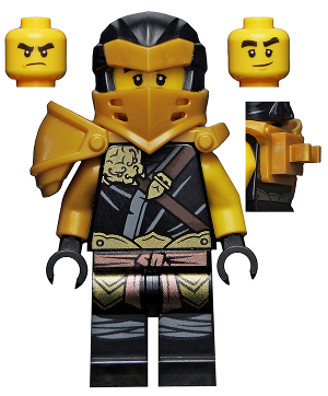 Lego, Minifigure, Ninjago, Master of the Mountain, Cole Hero- Clip on Back, NJO0606