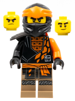Lego, Minifigure, Ninjago, Core, Cole - Core, Shoulder Pad, NJO0720