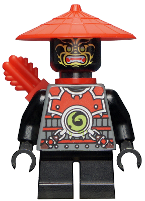 Lego, Minifigure, Ninjago, Stone Army Scout - Yellow Face, Red Quiver, Short Legs, njo072