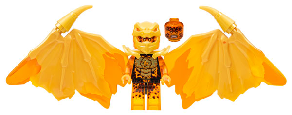 Lego, Minifigure, Ninjago, Crystalized, Cole (Golden Dragon), NJO781