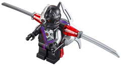 Lego, Minifigure, Ninjago, Rebooted, Nindroid Warrior with Twin Blade Jet Pack, NJO100