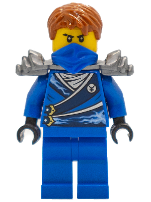 Lego, Minifigure, Ninjago, Rebooted, Jay (Techno Robe), Flat Silver Shoulder Armor, NJO103