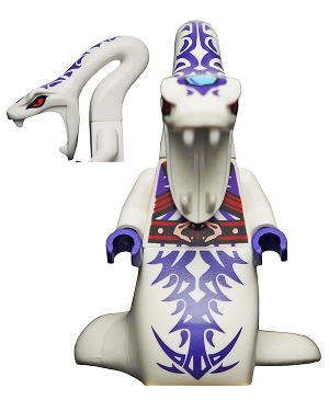 LEGO, Minifigure, Ninjago, Snake Serpentine, Rise of the Snakes, Pythor Chumsworth, White with Purple, NJO131