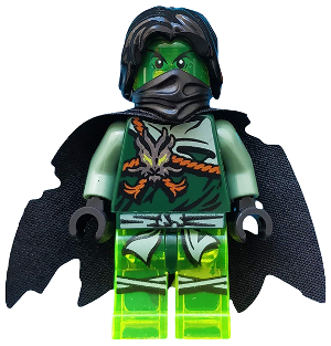 Lego, Minifigure, Ninjago, Possession, Morro, Black Tattered Cape, NJO163