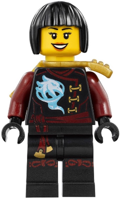 Lego, Minifigure, Ninjago,Nya - Skybound, Black Bob Cut Hair, NJO245