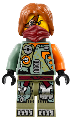 Lego, Minifigure, Ninjago,Ronin - Hair, Scabbard, NJO246