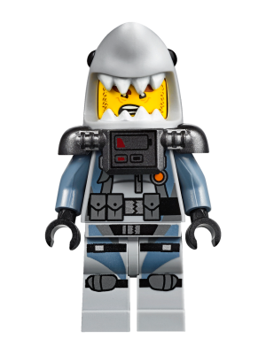 Lego, Minifigure, The Lego Ninjago Movie, Shark Army Great White, Scuba Suit, NJO362