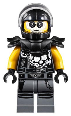 Lego, Minifigure, Ninjago, The Sons of Garmadon, Chopper Maroon, Helmet and Shoulder Pads, NJO399