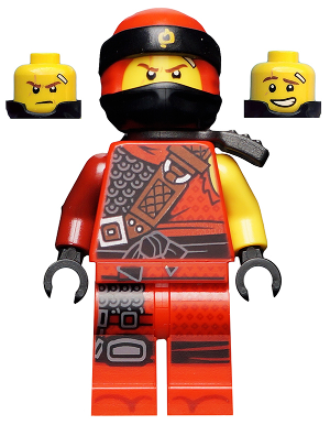 Lego, Minifigure, Ninjago, Hunted, Kai, Hunted, Pearl Dark Gray Side-Scabbard, NJO473