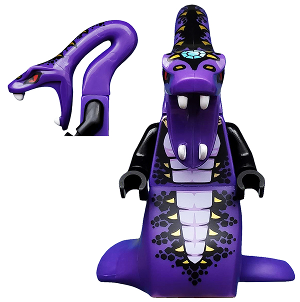 LEGO, Minifigure, Ninjago, Snake Serpentine, Rise of the Snakes, Pythor Chumsworth, Purple with Lavender, NJO506