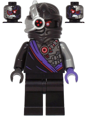 Lego, Minifigure, Ninjago, Nindroid Warrior, Dual Sided Head - Legacy, njo577