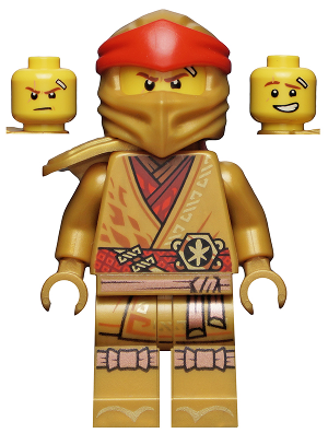Lego, Minifigure, Ninjago, Legacy, Kai - 10th Anniversary Golden Ninja, NJO650