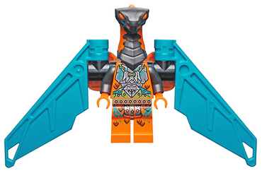 LEGO, Minifigure, Ninjago, Core,Boa Destructor - Breastplate Torso, Pearl Dark Gray Head, Jet Pack, njo737