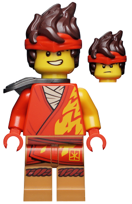 LEGO, Minifigure, Ninjago, Core, Kai, Core, Hair, Shoulder Pad, NJO739